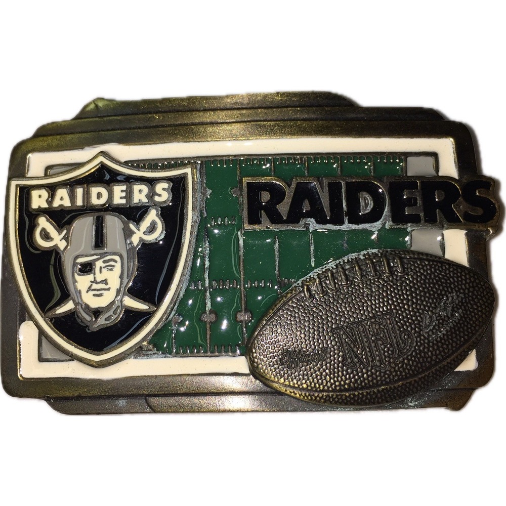Vegas LA Raiders Classic Logo Belt Buckle NFL Licensed Football Made in USA Vtg
